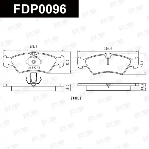 Тормозные колодки дисковые FAP FDP0096