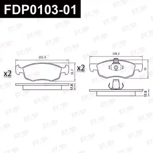 Тормозные колодки дисковые FAP FDP010301