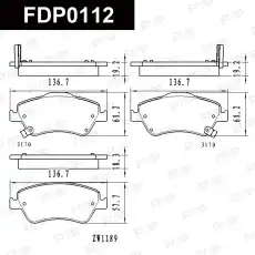 Тормозные колодки дисковые FAP FDP0112