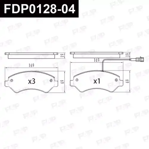 Тормозные колодки дисковые FAP FDP012804