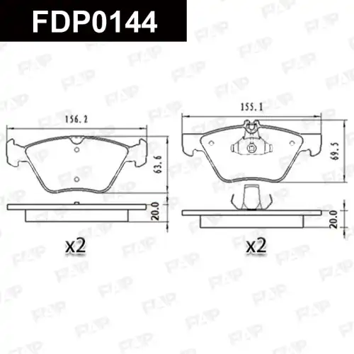 Тормозные колодки дисковые FAP FDP0144