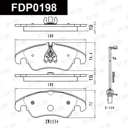 Тормозные колодки дисковые FAP FDP0198