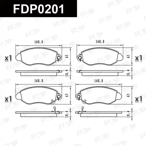 Тормозные колодки дисковые FAP FDP0201