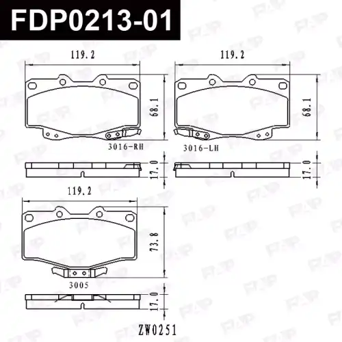 Тормозные колодки дисковые FAP FDP021301