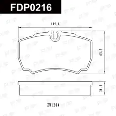 Тормозные колодки дисковые FAP FDP0216