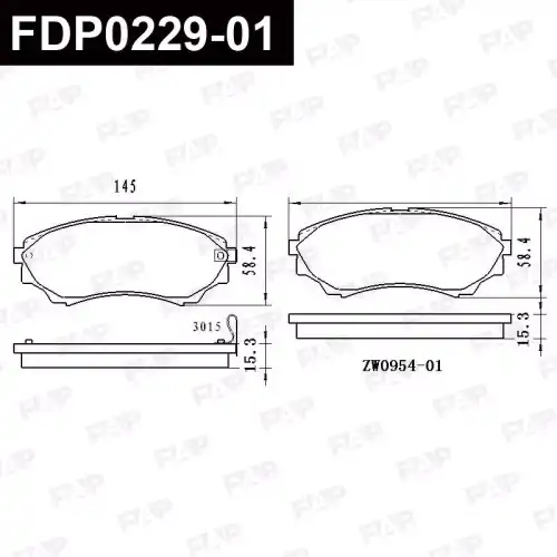 Тормозные колодки дисковые FAP FDP022901
