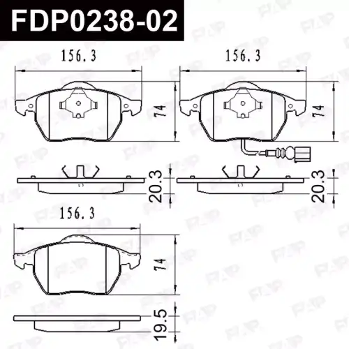 Тормозные колодки дисковые FAP FDP023802