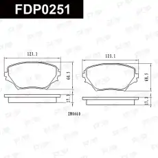 Тормозные колодки дисковые FAP FDP0251