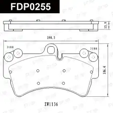 Тормозные колодки дисковые FAP FDP0255