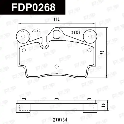 Тормозные колодки дисковые FAP FDP0268