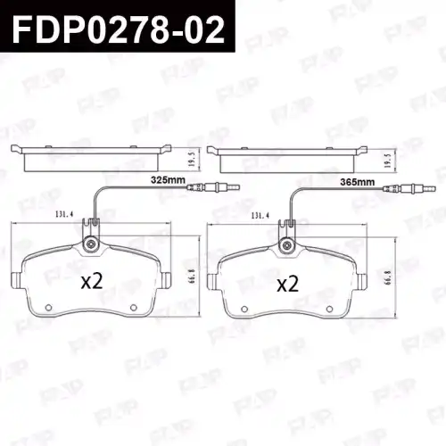 Тормозные колодки дисковые FAP FDP027802