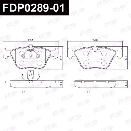 Тормозные колодки дисковые FAP FDP028901