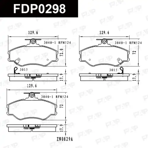 Тормозные колодки дисковые FAP FDP0298