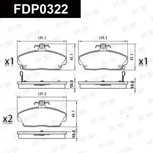 Тормозные колодки дисковые FAP FDP0322
