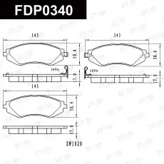Тормозные колодки дисковые FAP FDP0340