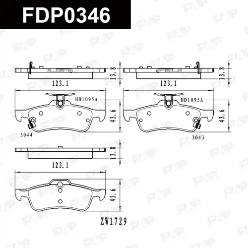 Тормозные колодки дисковые FAP FDP0346
