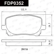 Тормозные колодки дисковые FAP FDP0352