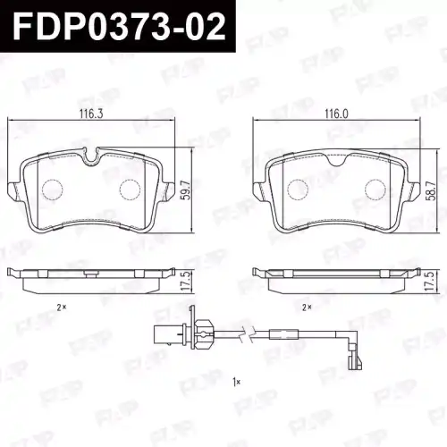 Тормозные колодки дисковые FAP FDP037302