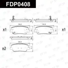 Тормозные колодки дисковые FAP FDP0408
