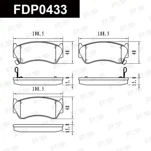 Тормозные колодки дисковые FAP FDP0433
