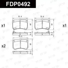 Тормозные колодки дисковые FAP FDP0492
