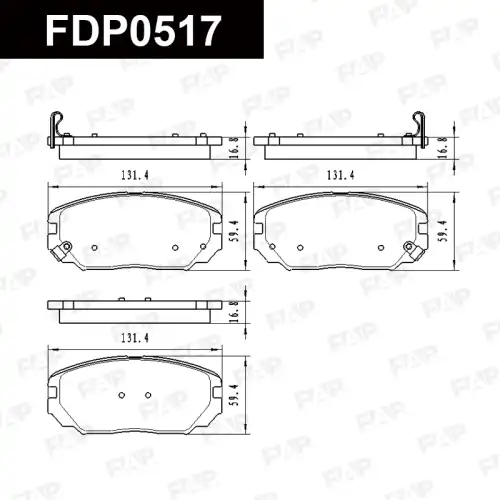 Тормозные колодки дисковые FAP FDP0517