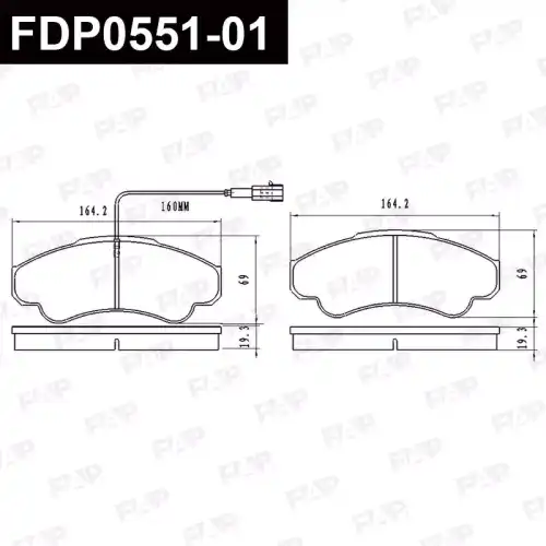 Тормозные колодки дисковые FAP FDP055101