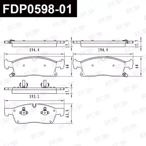 Тормозные колодки дисковые FAP FDP059801