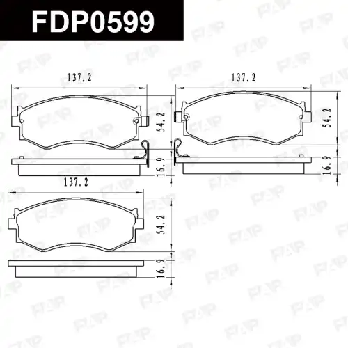 Тормозные колодки дисковые FAP FDP0599