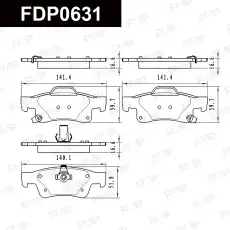 Тормозные колодки дисковые FAP FDP0631