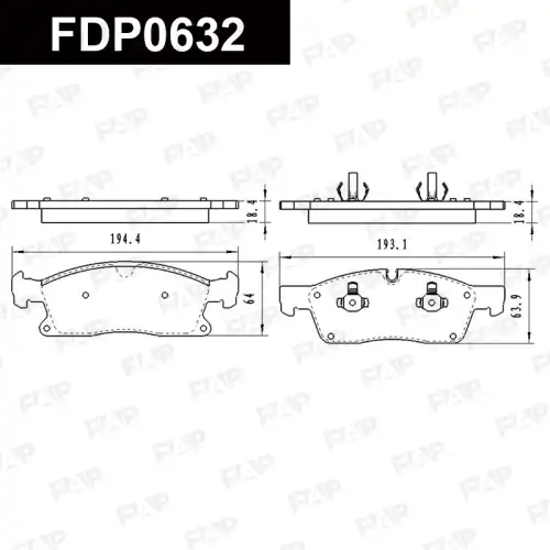 Тормозные колодки дисковые FAP FDP0632