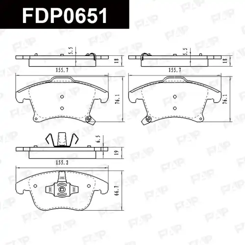 Тормозные колодки дисковые FAP FDP0651