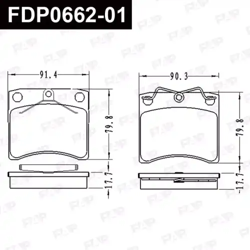 Тормозные колодки дисковые FAP FDP066201