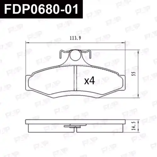 Тормозные колодки дисковые FAP FDP068001