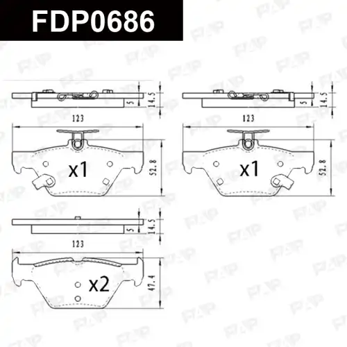 Тормозные колодки дисковые FAP FDP0686