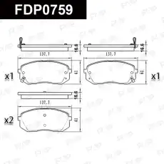 Тормозные колодки дисковые FAP FDP0759