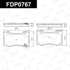 Тормозные колодки дисковые FAP FDP0767