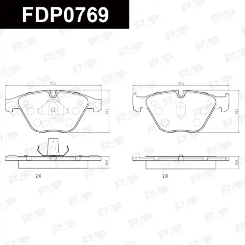 Тормозные колодки дисковые FAP FDP0769