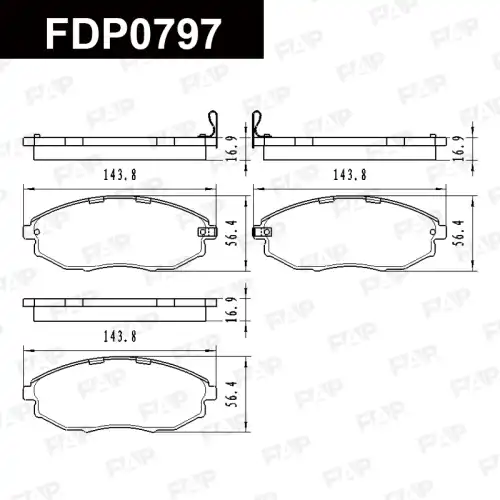 Тормозные колодки дисковые FAP FDP0797
