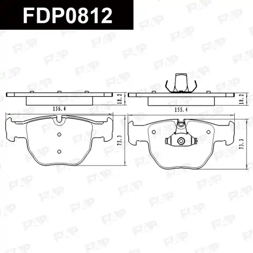 Тормозные колодки дисковые FAP FDP0812