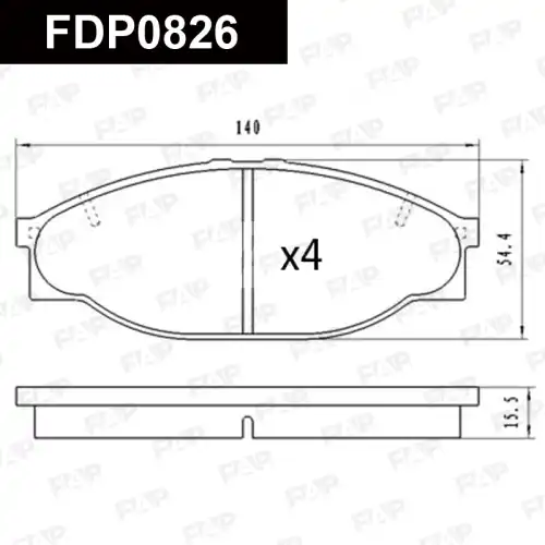 Тормозные колодки дисковые FAP FDP0826