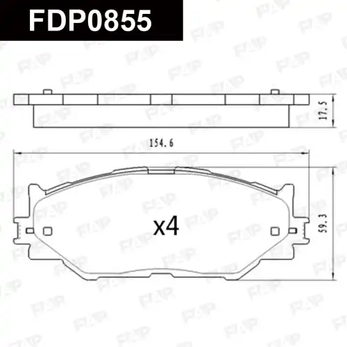 Тормозные колодки дисковые FAP FDP0855