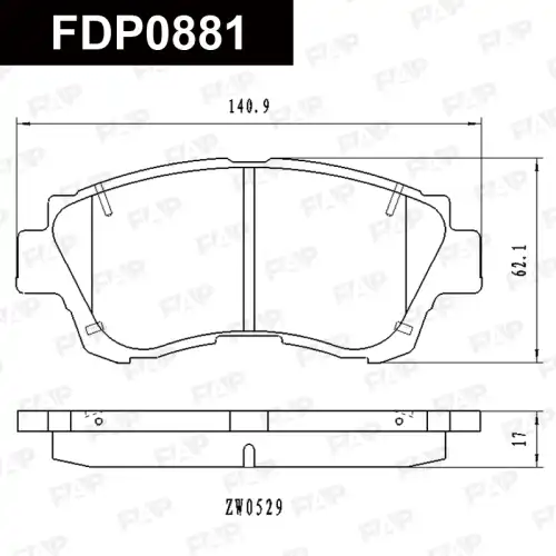 Тормозные колодки дисковые FAP FDP0881