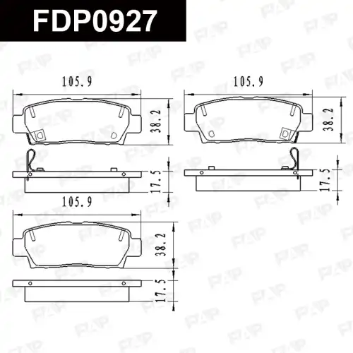 Тормозные колодки дисковые FAP FDP0927