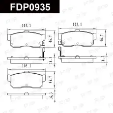 Тормозные колодки дисковые FAP FDP0935