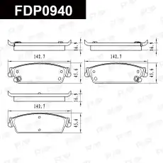 Тормозные колодки дисковые FAP FDP0940