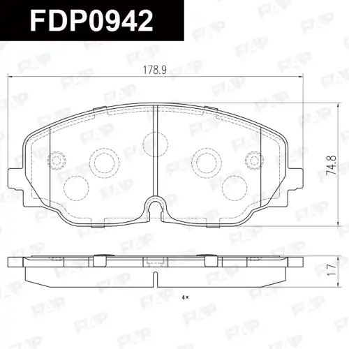 Тормозные колодки дисковые FAP FDP0942