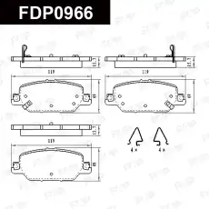 Тормозные колодки дисковые FAP FDP0966