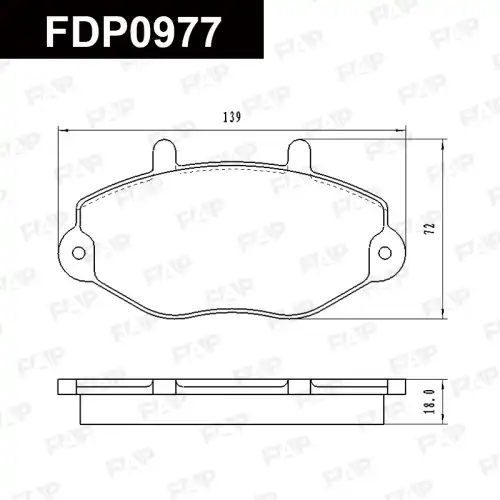 Тормозные колодки дисковые FAP FDP0977