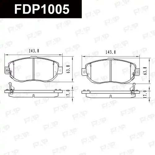 Тормозные колодки дисковые FAP FDP1005